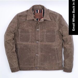 Freenote Cloth Riders Jacket Waxed Canvas Oak Medium